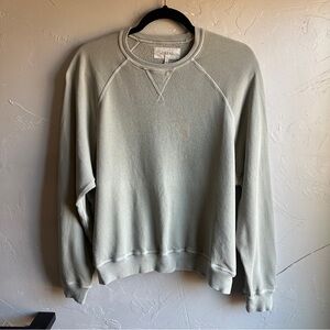 The Great Sage Green Crewneck Sweatshirt USA Made Minimalist Coastal Casual XS/S